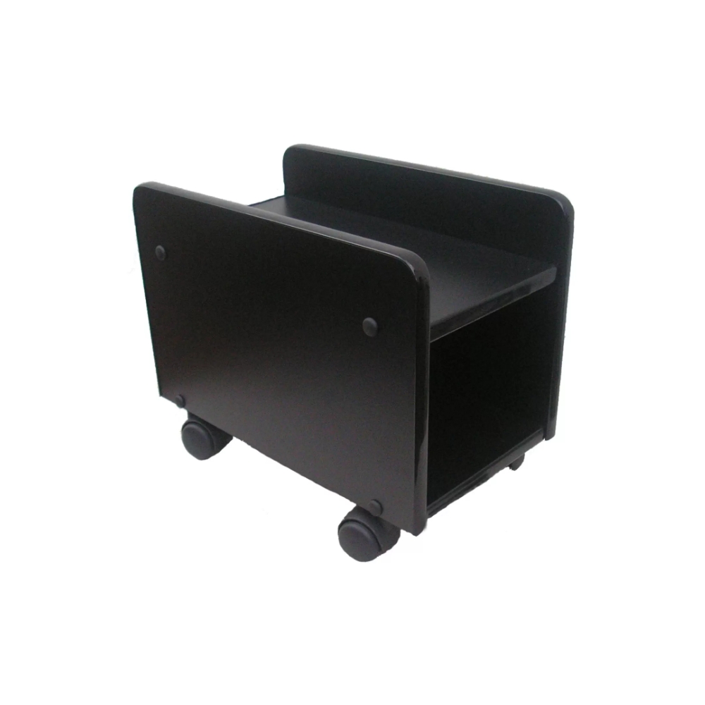 Suporte para CPU e Estabilizador com Rodízios Preto