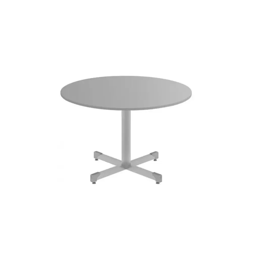 Mesa de Reunião Redonda 1,20 Cinza Linha Prática
