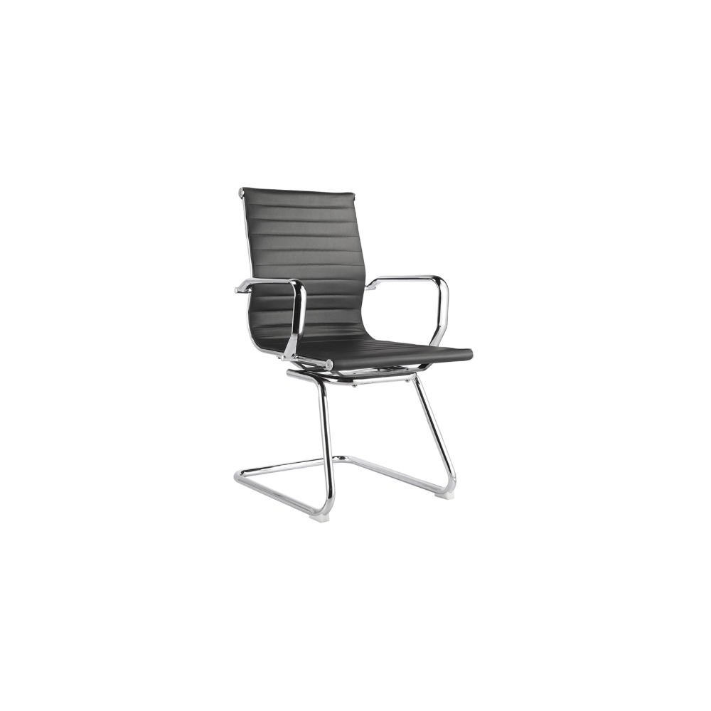Cadeira Visitante Office Base Fixa Cromada