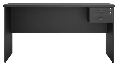 Mesa Eco 1200 com 2 gavetas Preto