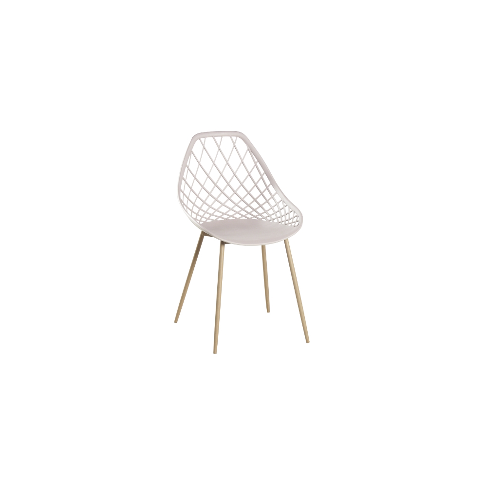 Cadeira Cloe Nude Base Aço