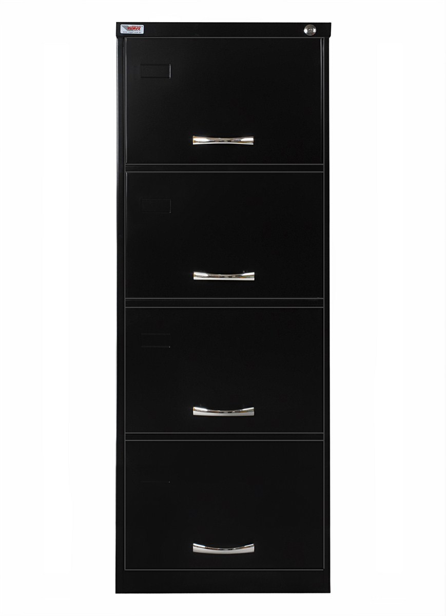 Arquivo de Aço 4 gavetas Pasta Supensa 60cm Ch. 26 Preto