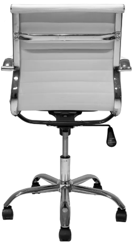 Cadeira Diretor Office Branca Base Cromada