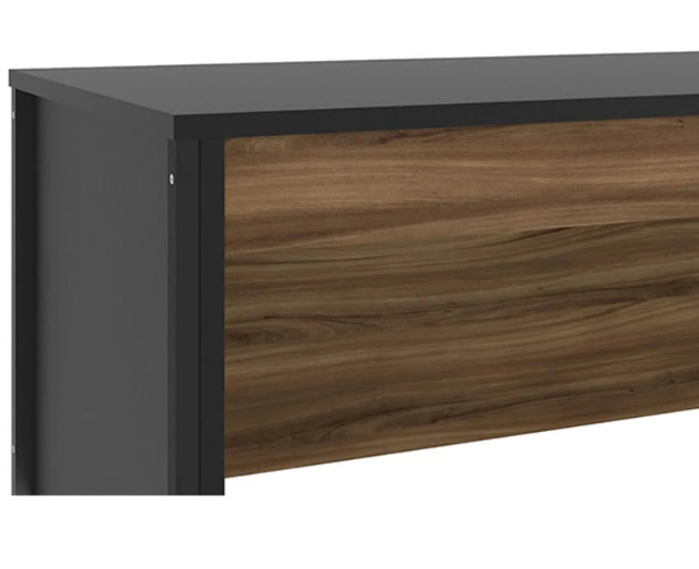 Mesa Maiorca 120cm 2 Gavetas Preto/Avelã