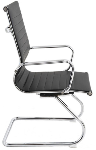 Cadeira Visitante Office Base Fixa Cromada