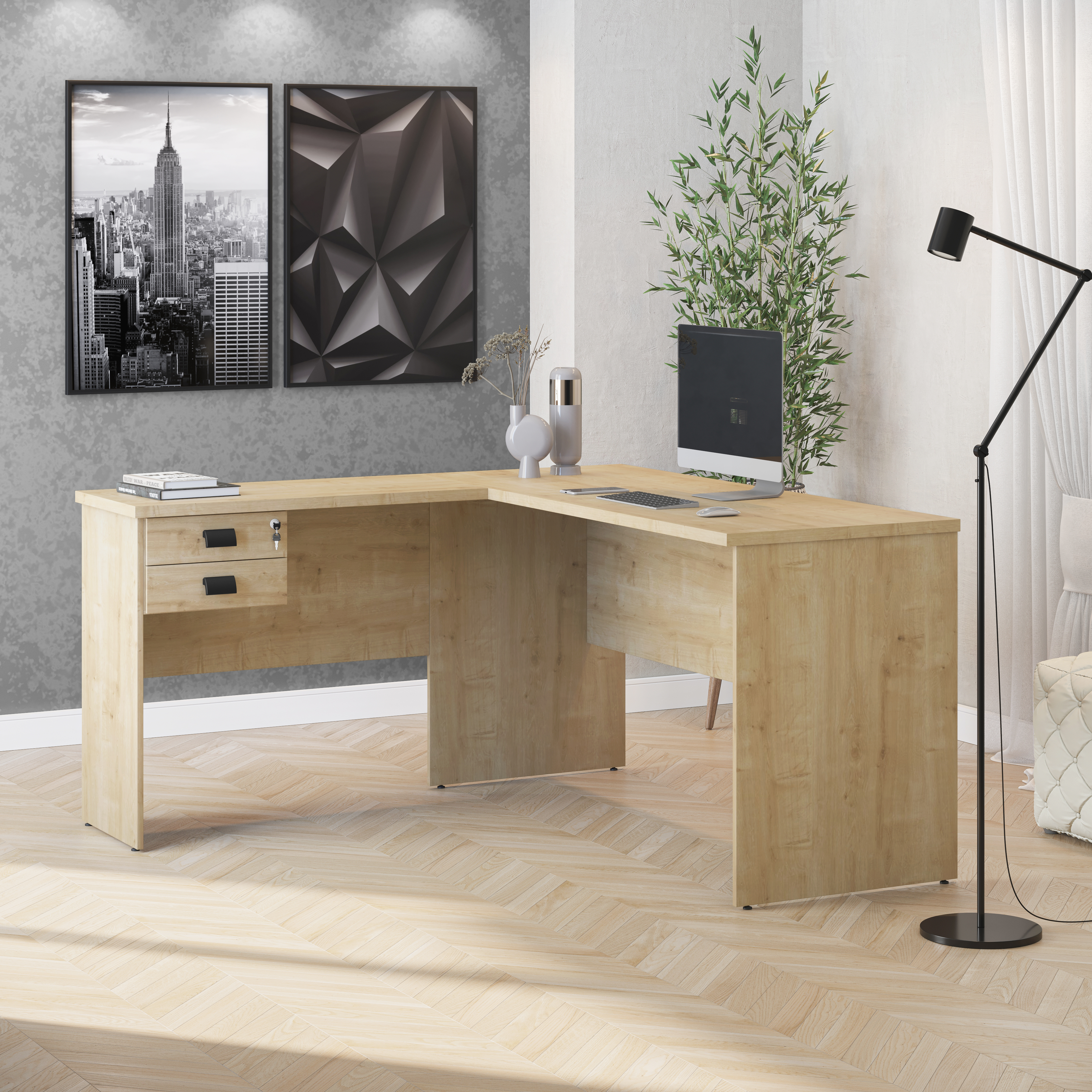 Mesa em L 1500 Eco Nature