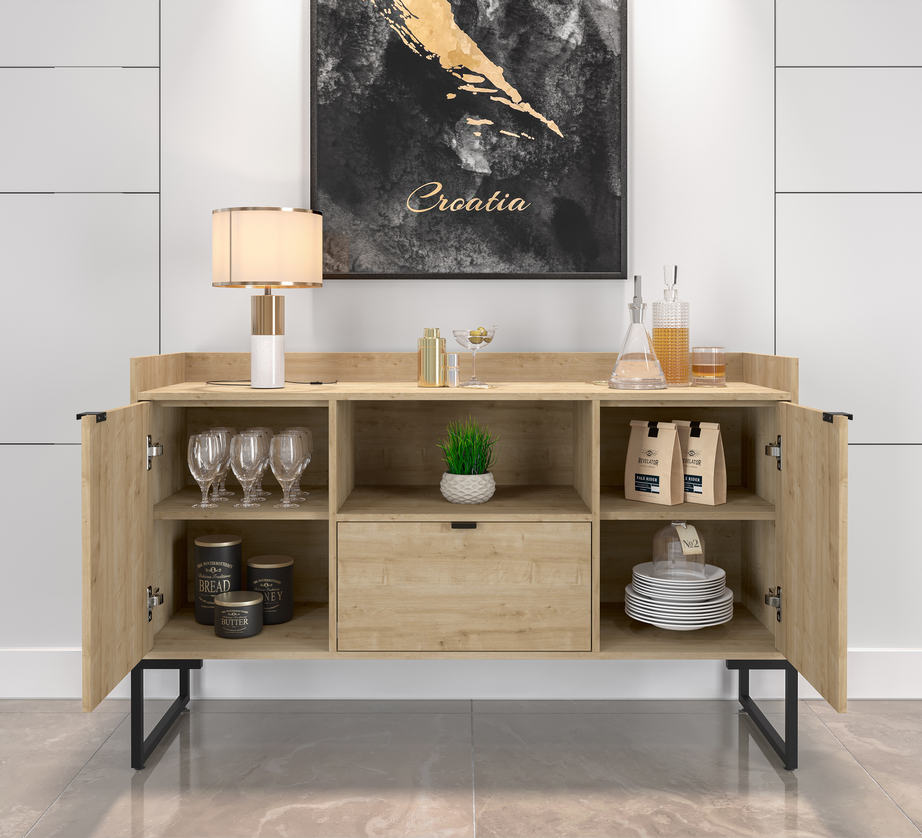 Armário Tokyo Credenza Buffet Nature