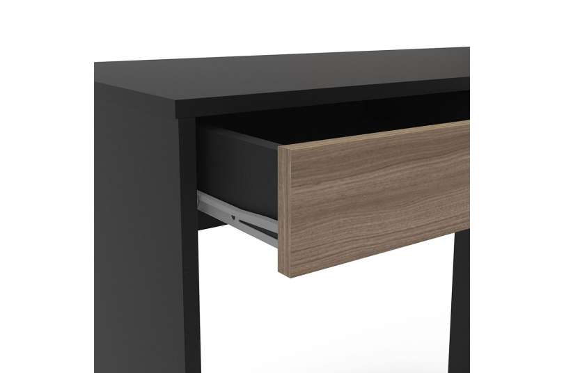 Mesa Tijuca 90cm 2 Gavetas Preto/Castanho