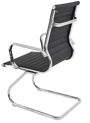 Cadeira Visitante Office Base Fixa Cromada
