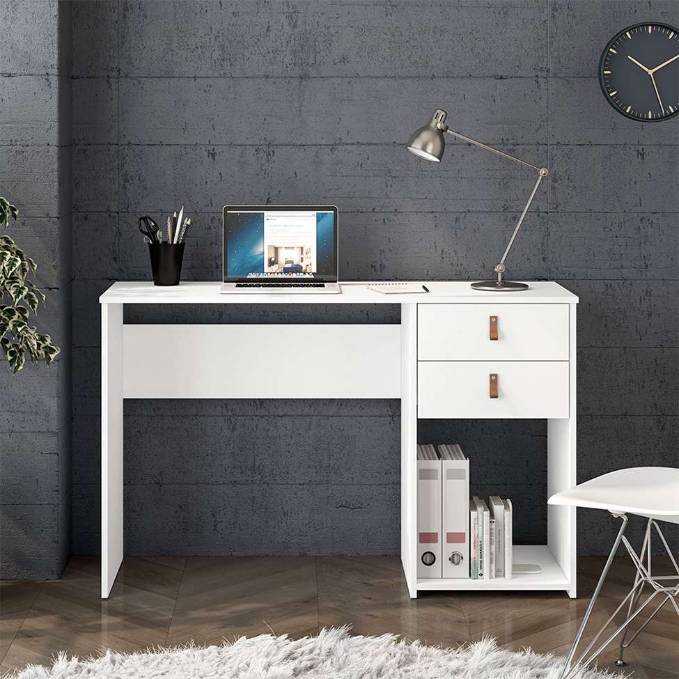 Mesa Filadélfia 2 Gavetas Branco